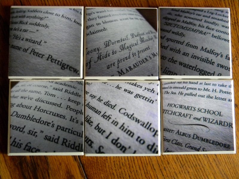 Book Page Coasters