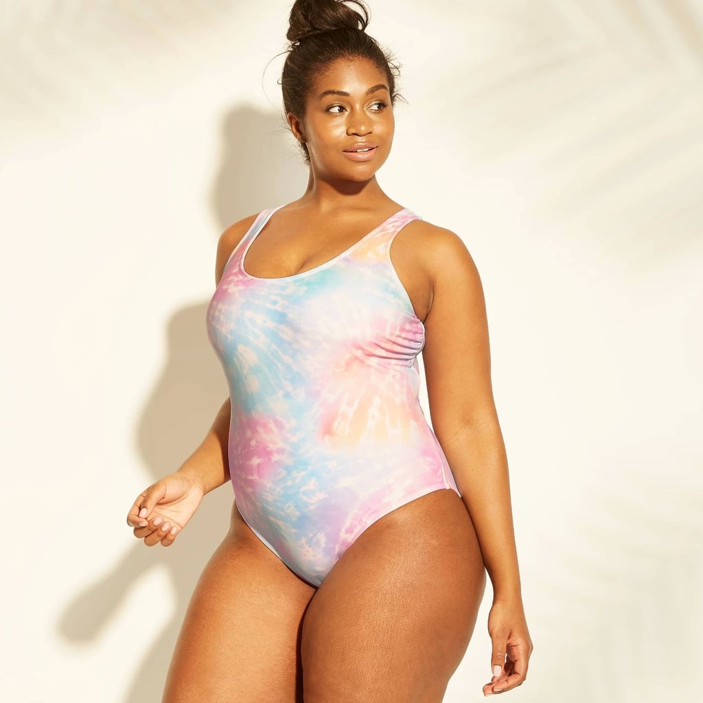 Plus-Size Tie Dye Scoop Back One-Piece Swimsuit