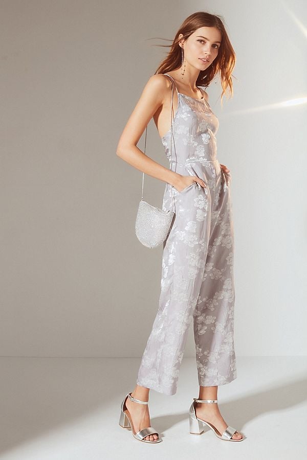 Urban Outfitters Lily Jacquard Lace-Up Jumpsuit