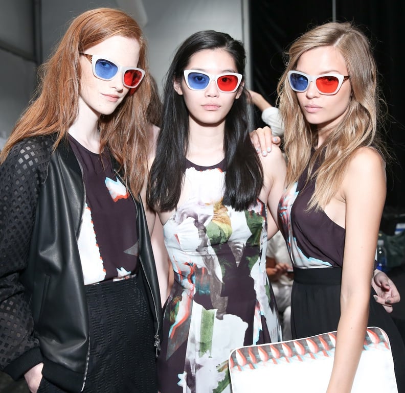 Models Backstage at the Rebecca Minkoff Show