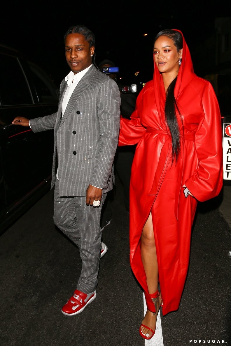 Rihanna Rocks Leather Look For Dinner Date With ASAP Rocky
