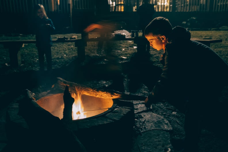 Roast marshmallows over a real fire and make s'mores.