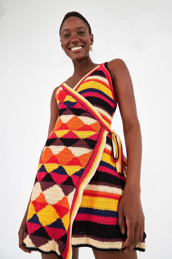 Farm Rio Crochet T-Wrap Dress