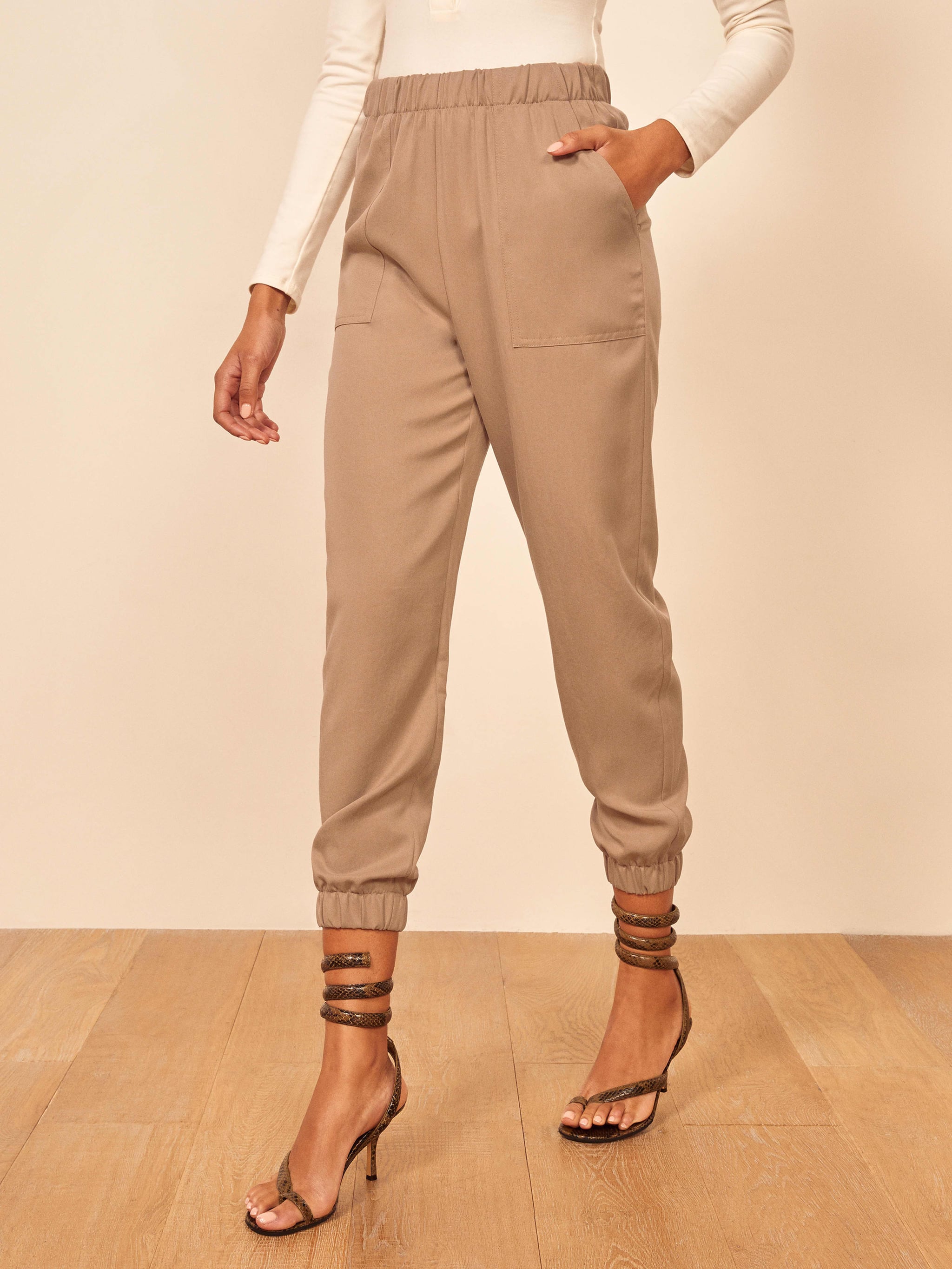 Stylish Modern Cotton Women's Cargo Pant, Hot & Trendy Pants, Grey Cargo,  Elastic Waist, Comfortable Pants