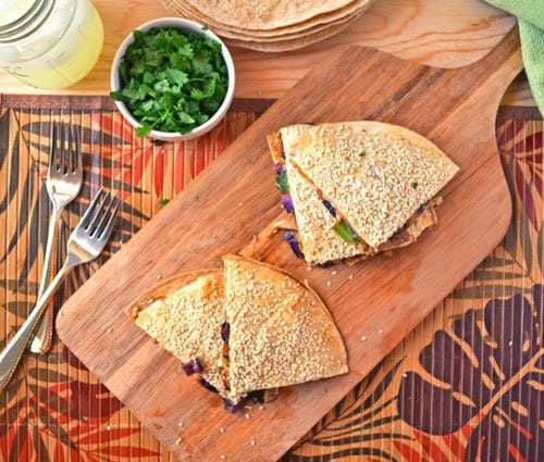 Sweet and Spicy Asian Pork Quesadillas