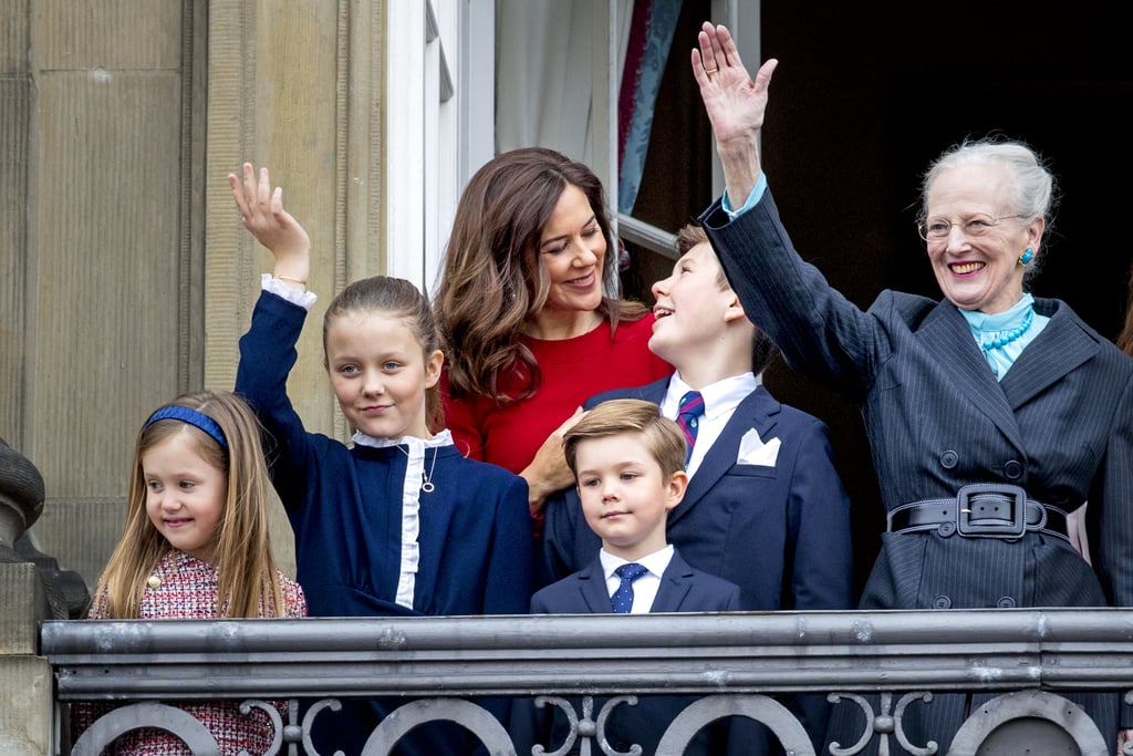 The princess shared a moment with her son during a balcony appearance in 2018.