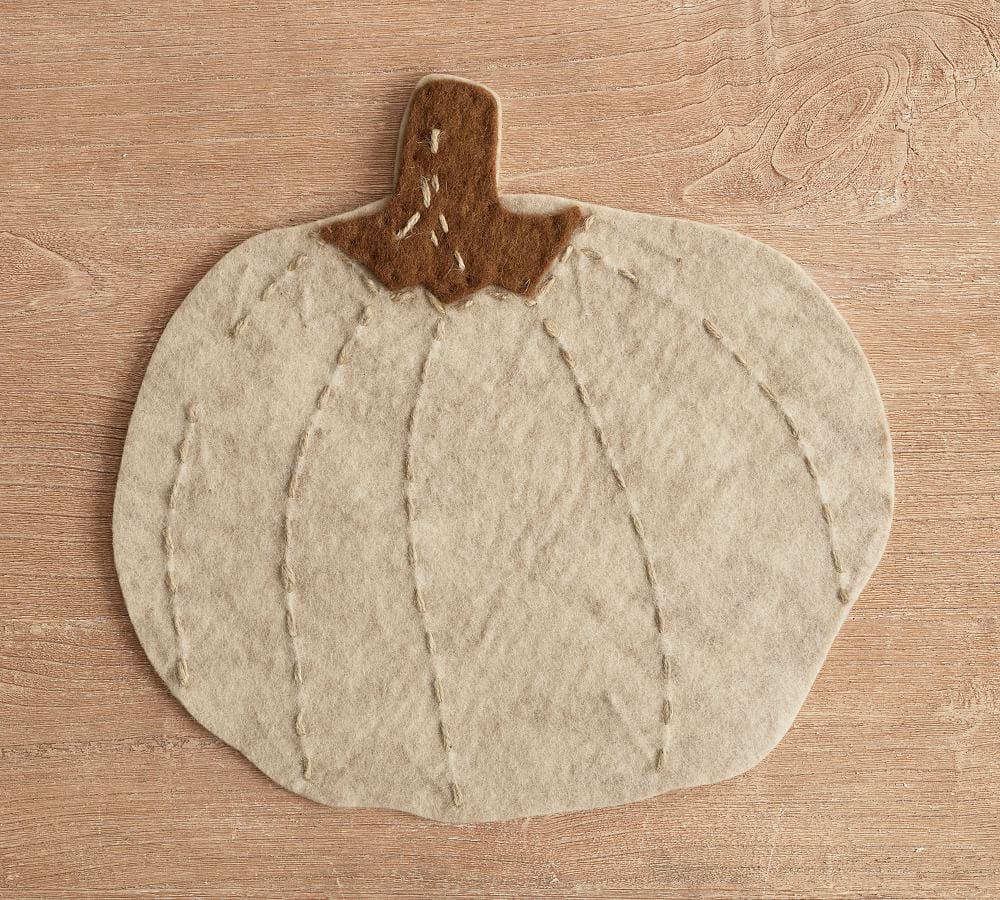 Pottery Barn Pumpkin-Shaped Felt Placemats