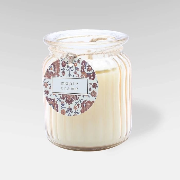 Maple Creme Ribbed Glass Jar Candle Shop the Best 2019 Fall Candles