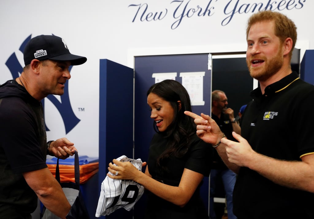 Prince Harry and Meghan Markle at MLB Game Pictures 2019