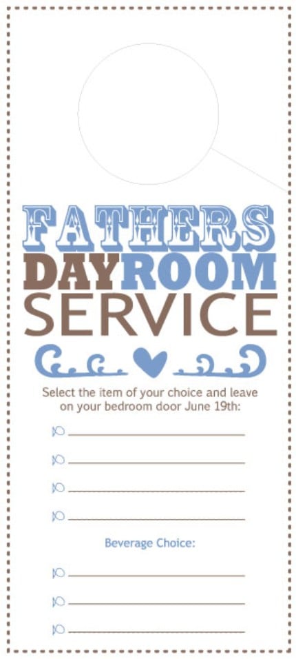 Father's Day Room Service