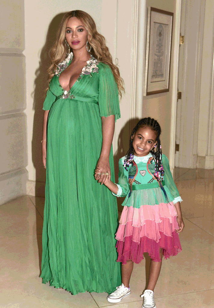 Beyonce and Blue Ivy Gucci Dresses Beauty and the Beast 2017