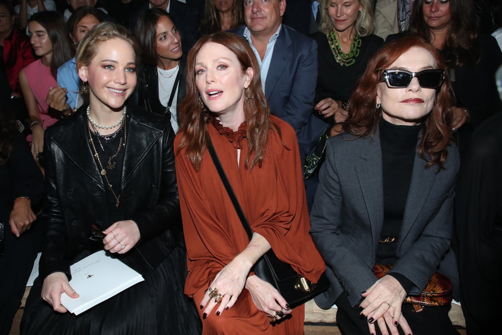 Jennifer Lawrence and Julianne Moore at Paris Fashion Week