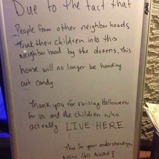 Trick or Treating Sign Sparking Debate