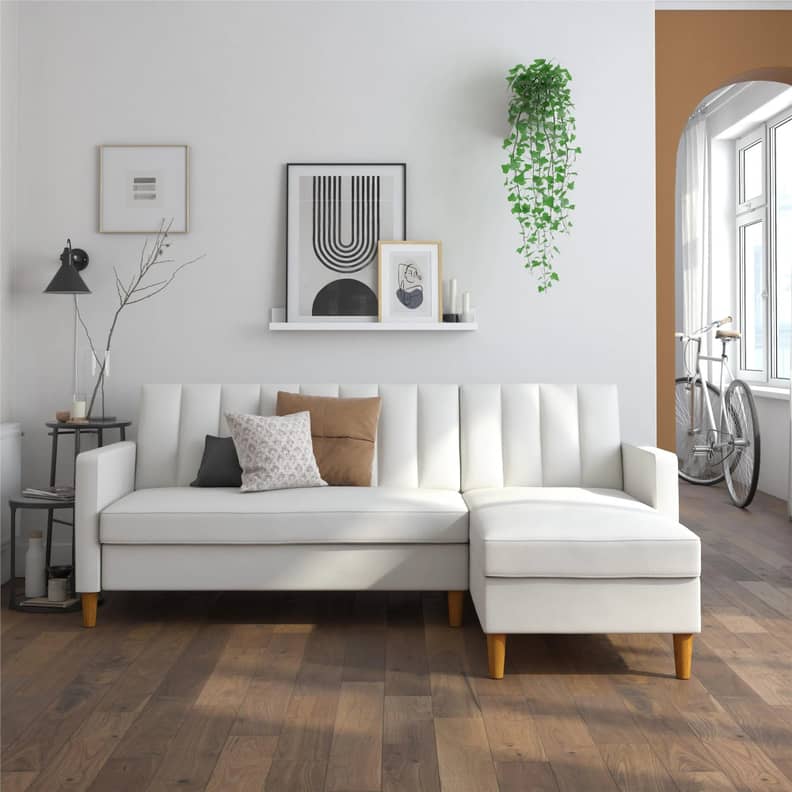 Dhp presley storage sectional futon cheap