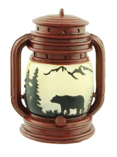 Lantern Tealight Candle Holder With Bear Scene