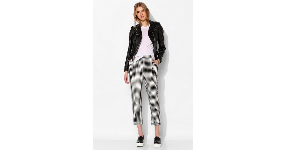 Urban Outfitters Houndstooth Pants Plaid Street Style Trend at