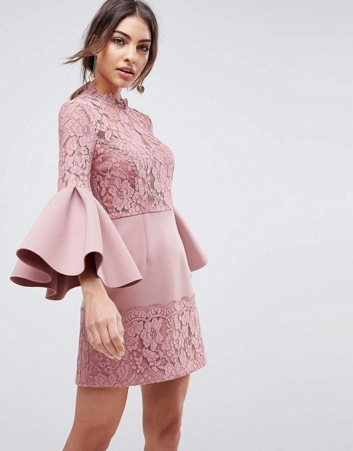 ASOS Lace Scuba Skater Mini Dress