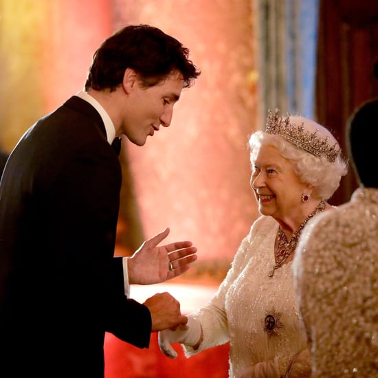 Queen Elizabeth and Justin Trudeau at Commonwealth Reception