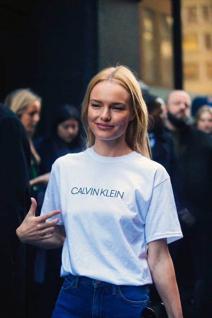 Kate Bosworth even created her own t-shirt, affixed with the new Calvin Klein logo.