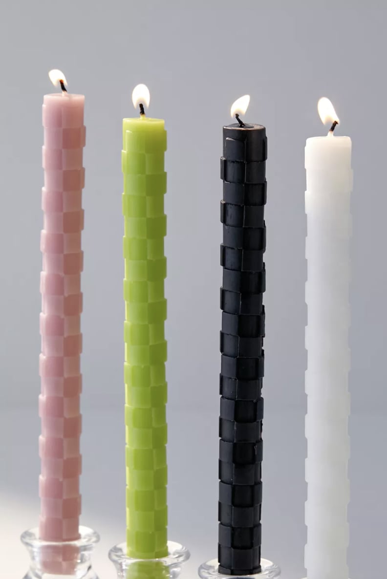 Candles to Decorate Your Desk: Urban Outfitters Checkerboard Taper Candle Set