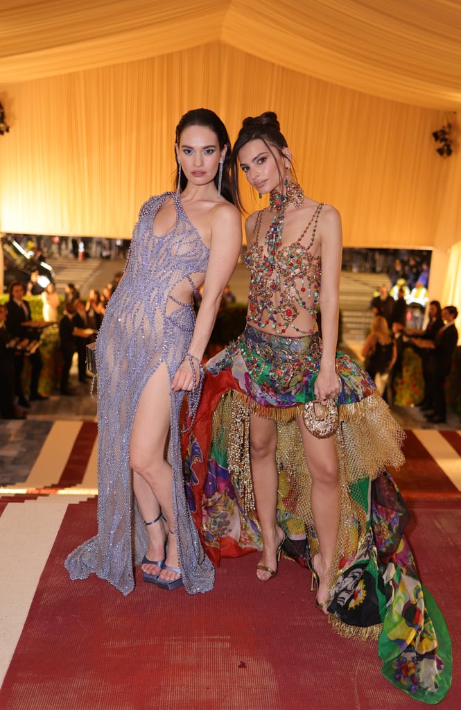 Lily James Wearing Atelier Versace at the Met Gala 2022