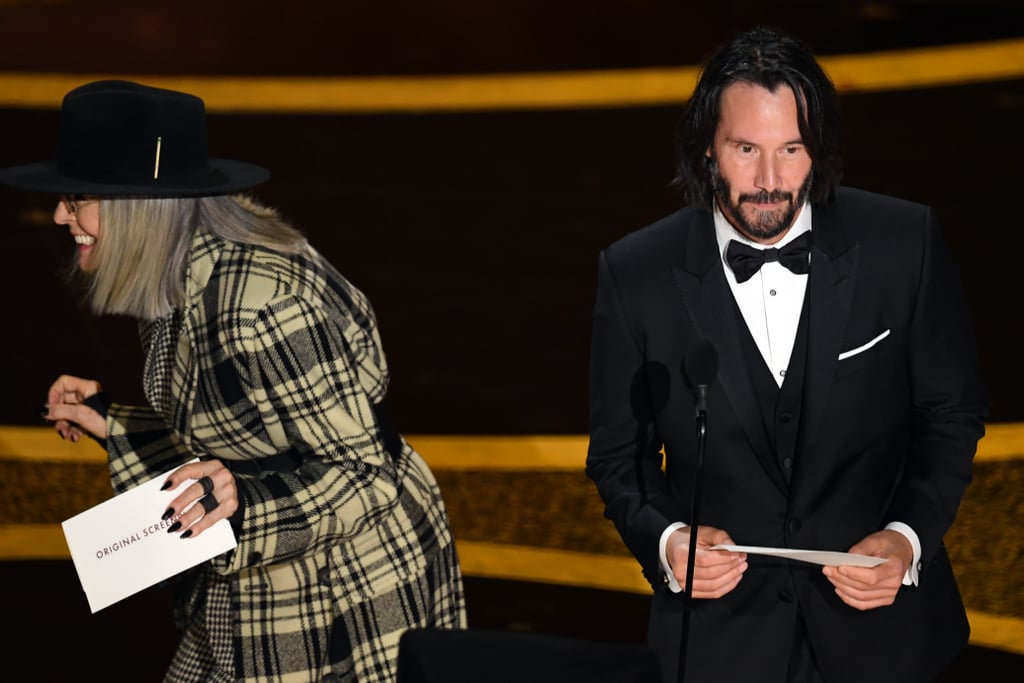 Diane Keaton and Keanu Reeves at the 2020 Oscars