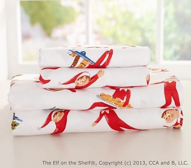 Elf on the Shelf flannel bedding
