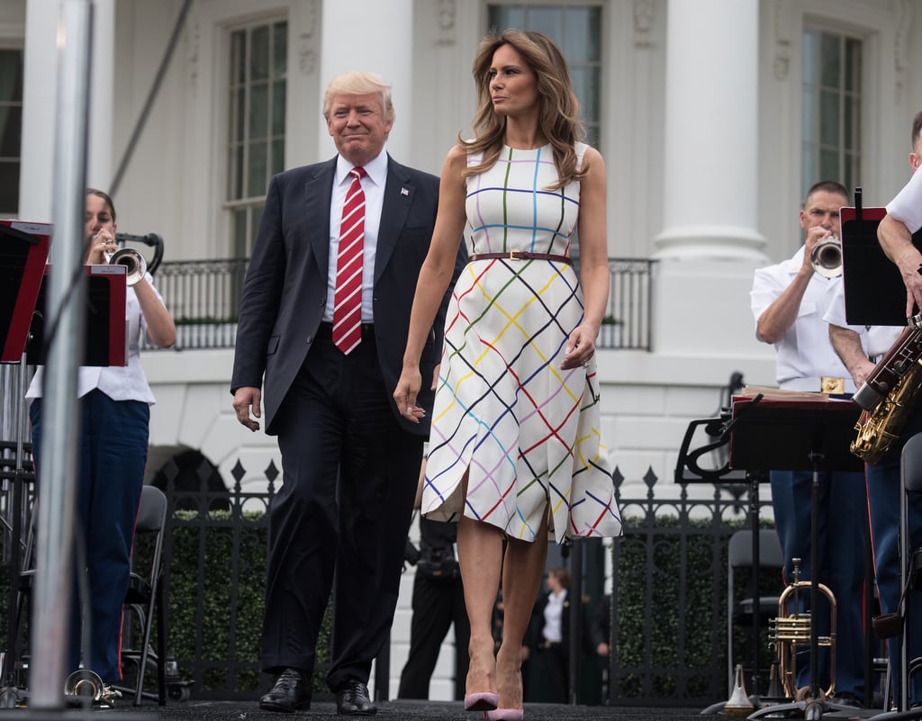 Though the Dress Didn't Come With a Belt, Melania Added One On