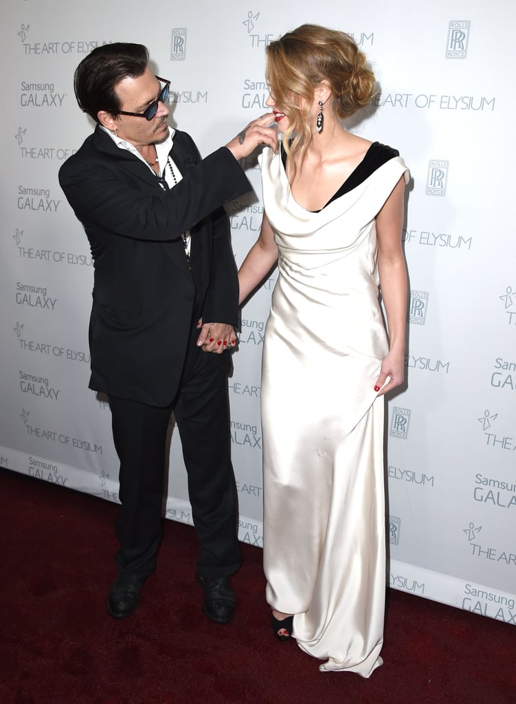 Johnny Depp and Amber Heard at the Art of Elysium Gala 2015