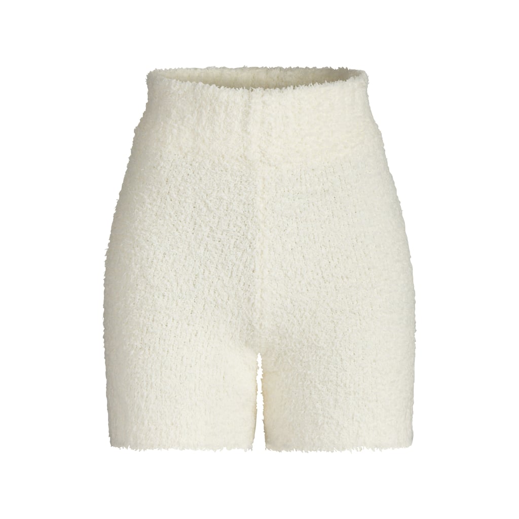 Kim Kardashian Skims Cozy Collection Knit Shorts — Bone
