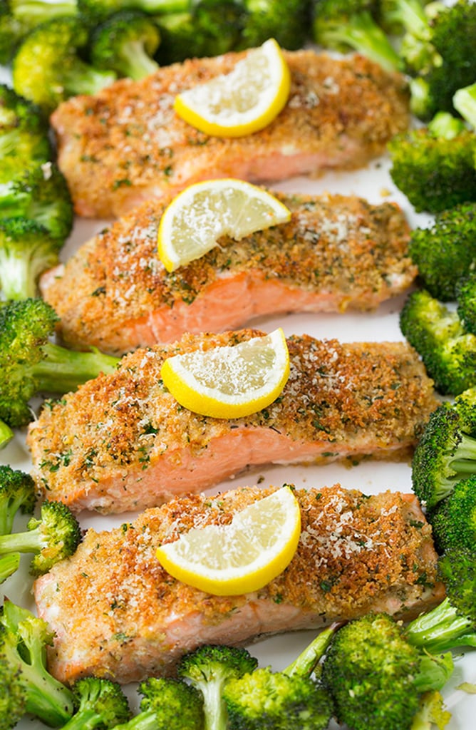 Garlic Parmesan Salmon With Broccoli