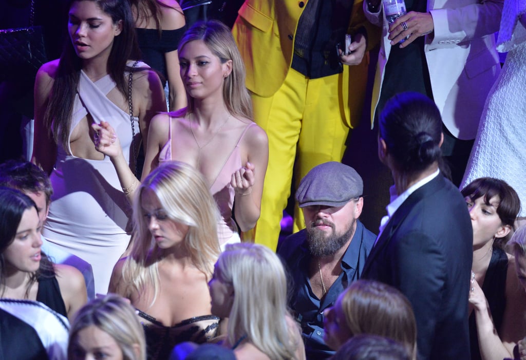 During a night out on Wednesday, Leo was surrounded by ladies.