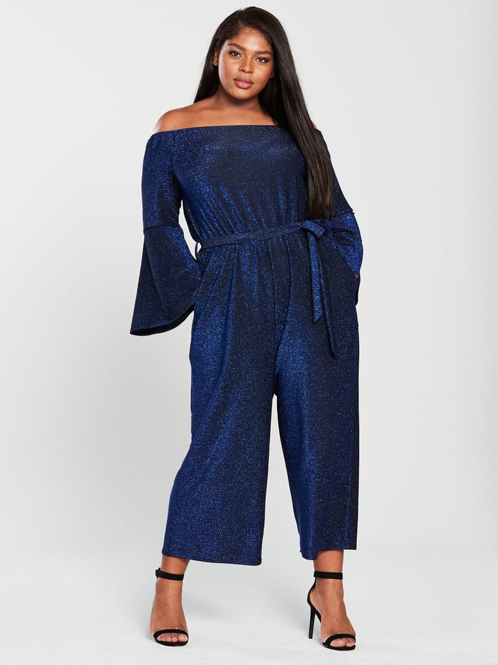 AX Paris Bardot Sparkle Wide Leg Jumpsuit Jumpsuits For Christmas