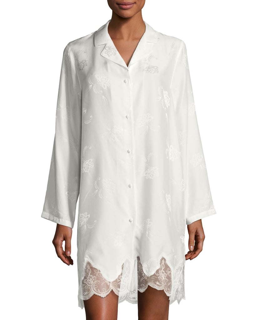 Lise Charmel Orchid Paradis Long-Sleeve Satin Sleepshirt