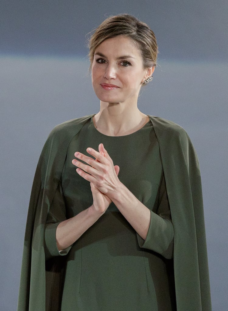 Queen Letizia's Cape Dress February 2017