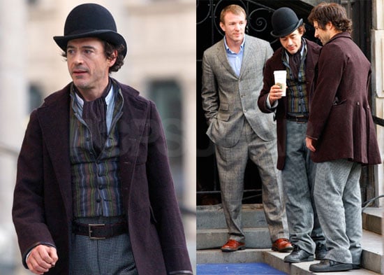 Photos Of Robert Downey Jr On The Set Of Sherlock Holmes In London Popsugar Celebrity