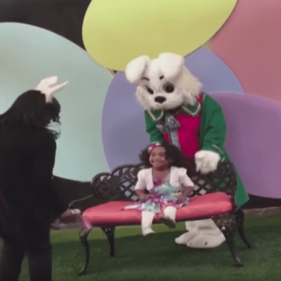 Girl's Funny Reaction to Easter Bunny