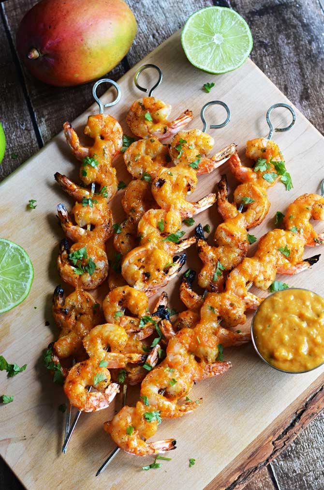 Mango Chile Glazed Shrimp