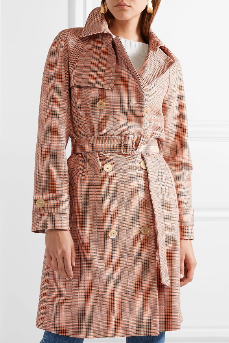 Paul & Joe Checked Cotton-gabardine Trench Coat