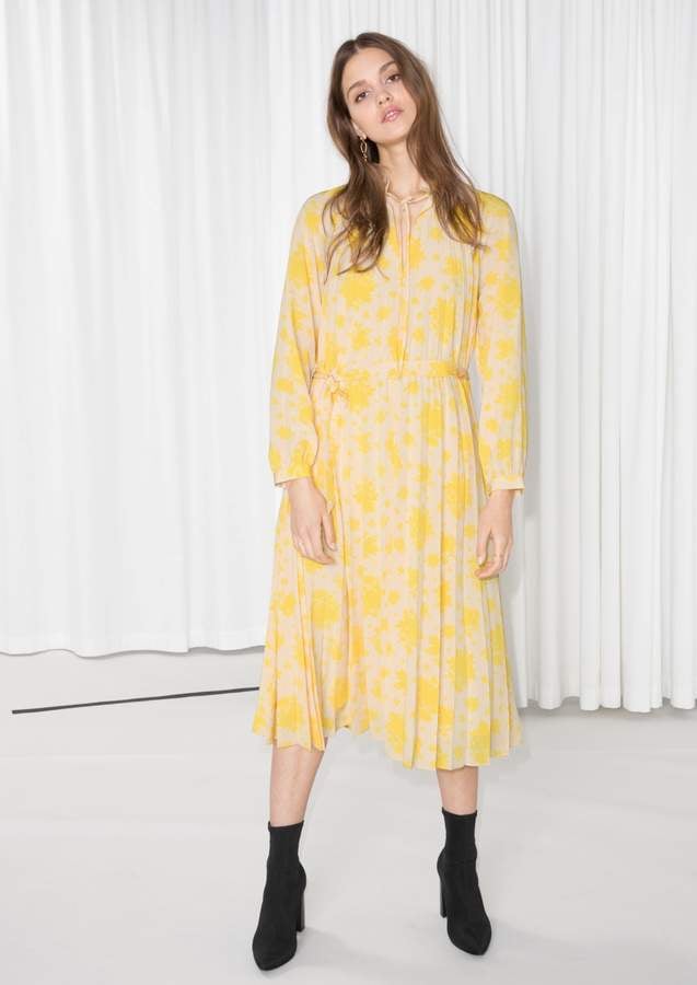 other stories floral midi dress
