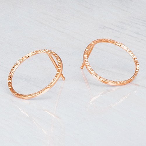 Tooliks Rose Gold Circle Earrings