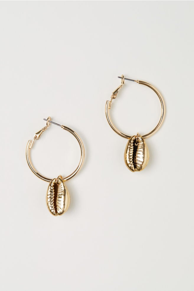 H&M Shell Hoop Earrings