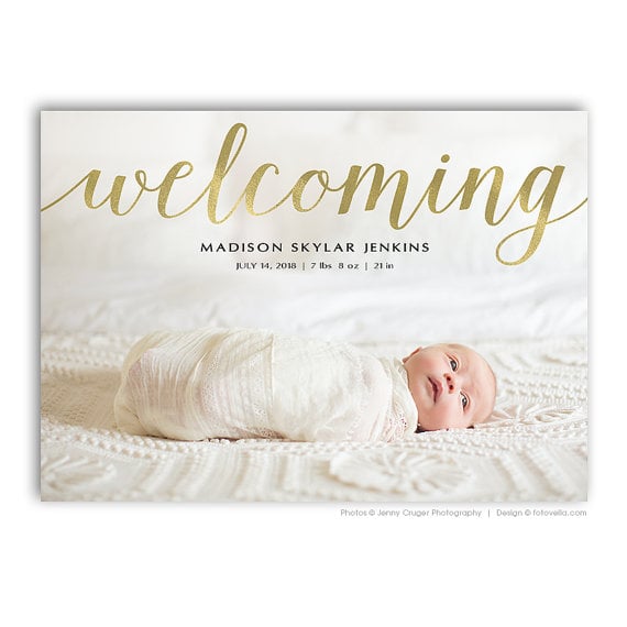 Gold Foil Welcoming Card
