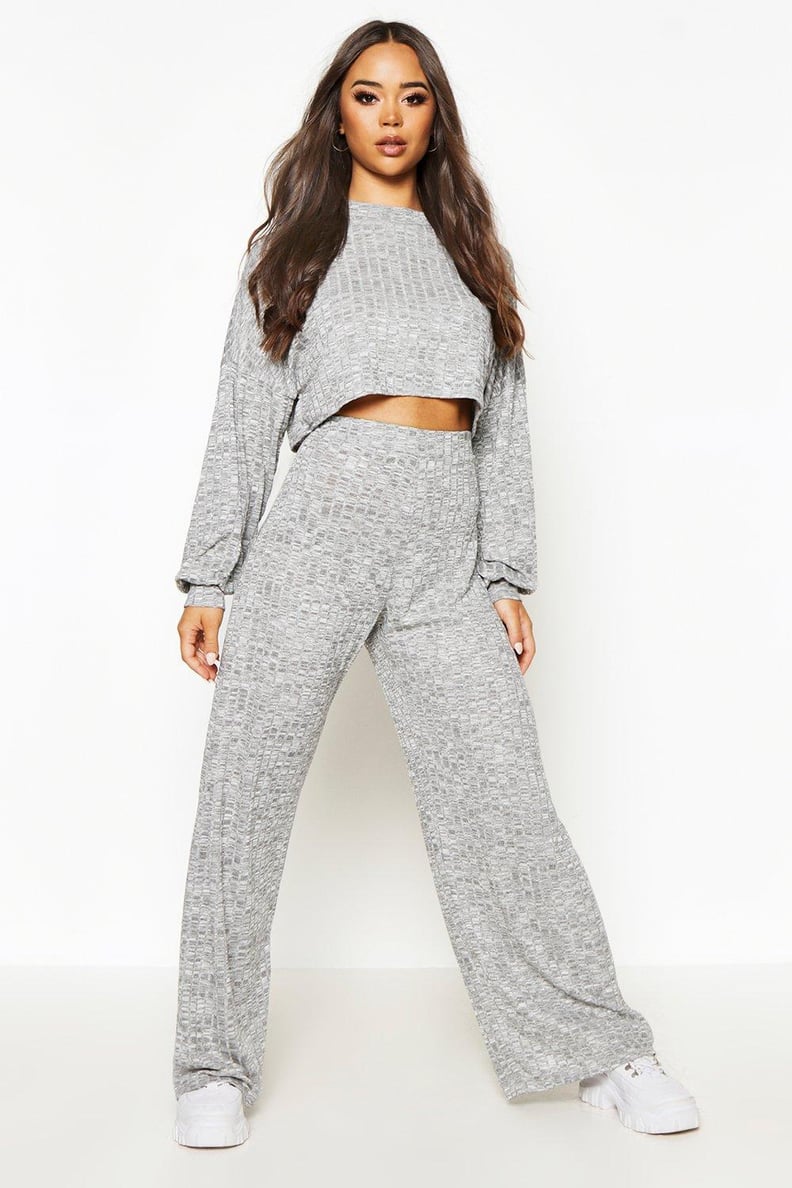 Oversized Slouch Crop Top & Trouser Coord Set