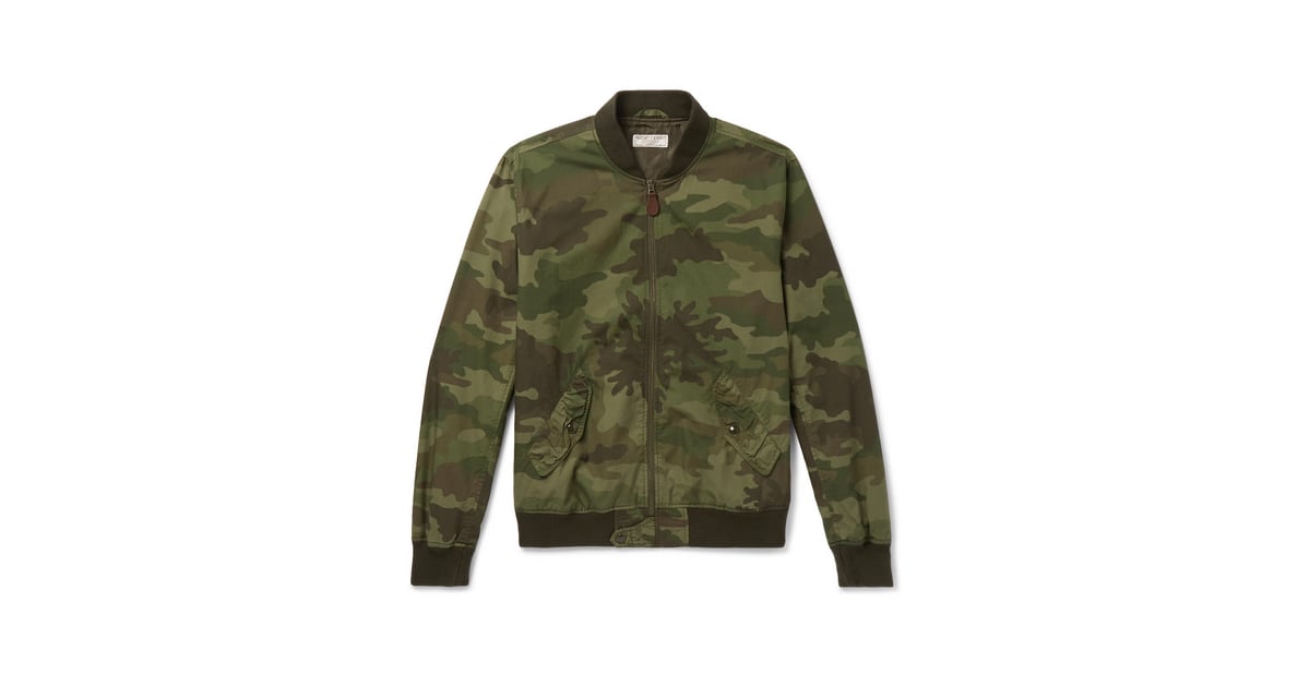 J Crew Wallace Barnes Camouflage Print Cotton Ripstop Bomber