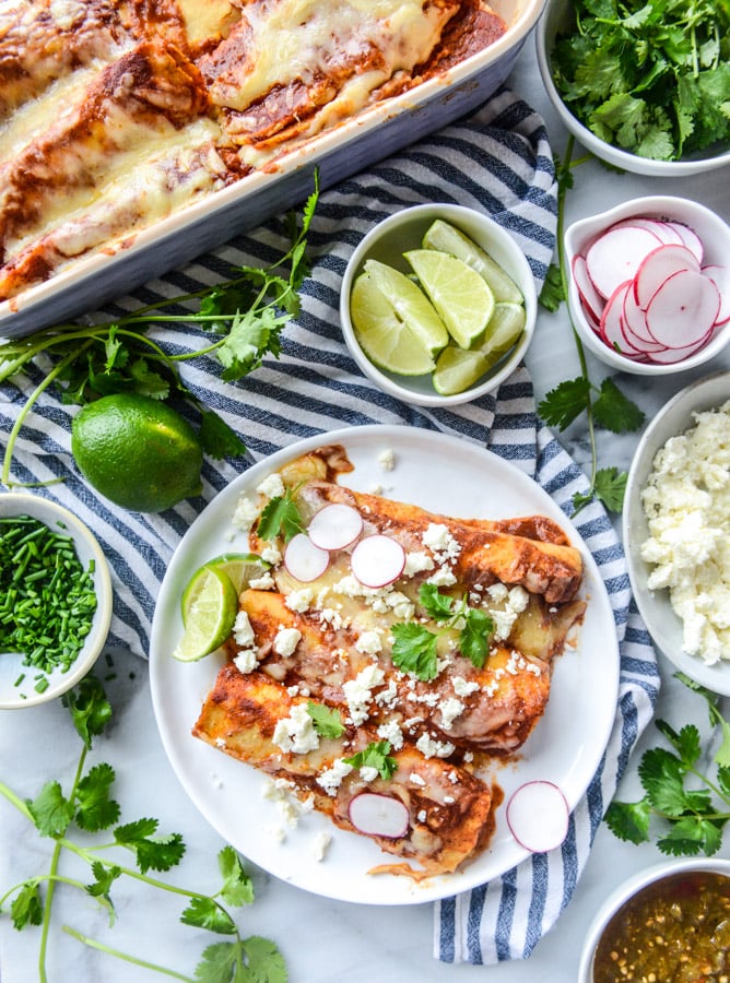Cheese Enchiladas With Homemade Sauce