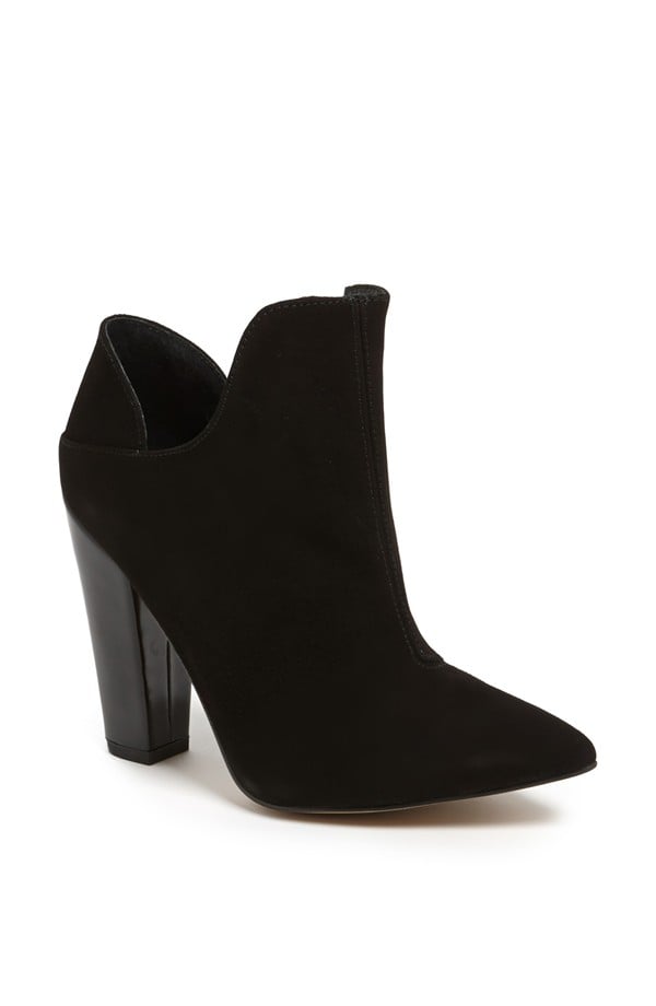 Topshop black pointy-toe Again ankle boots ($155)