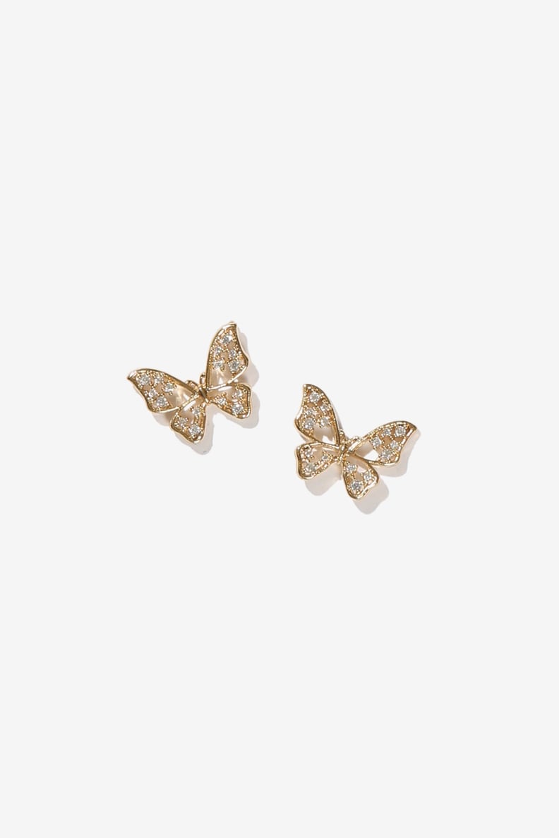 Adormonde Isah Gold Butterfly Earrings