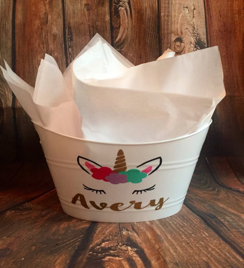 Personalized Unicorn Party Favor Bucket