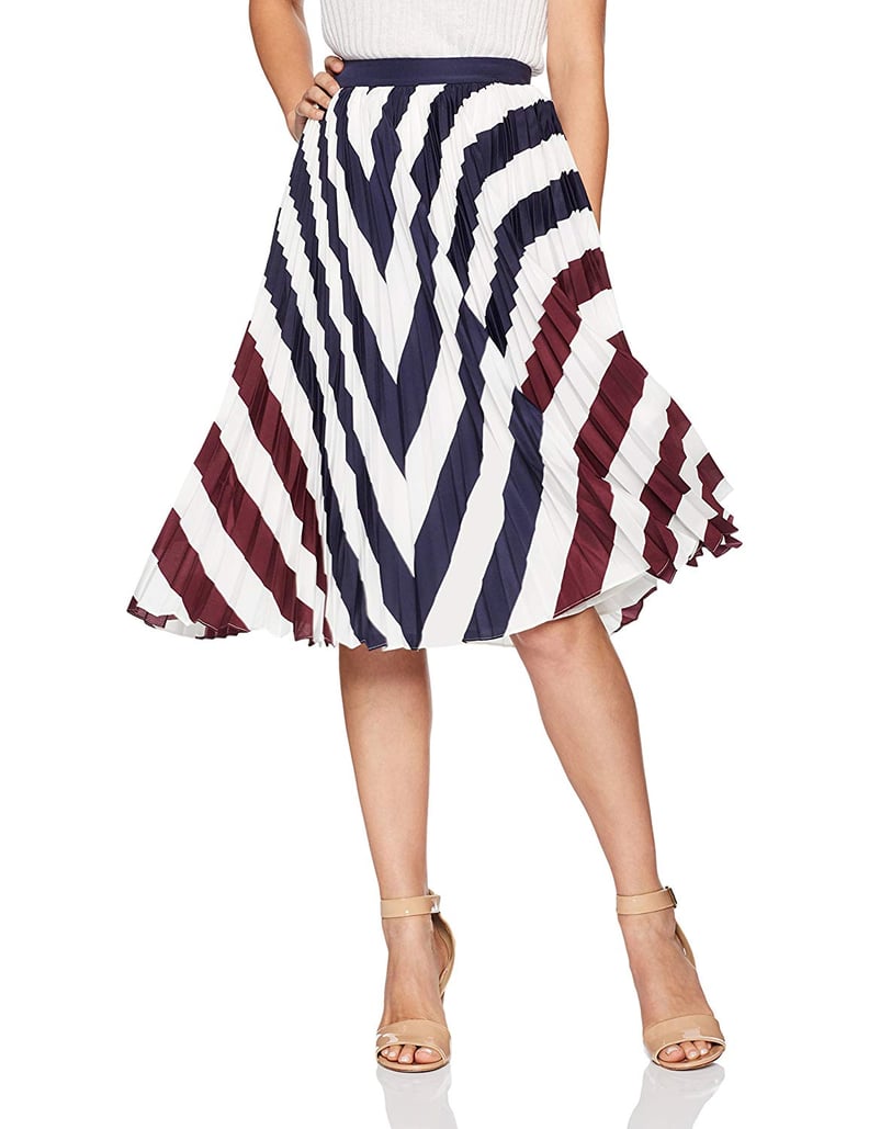 Ted Baker Women's Alliee Rowing Stripe Pleated Midi Skirt